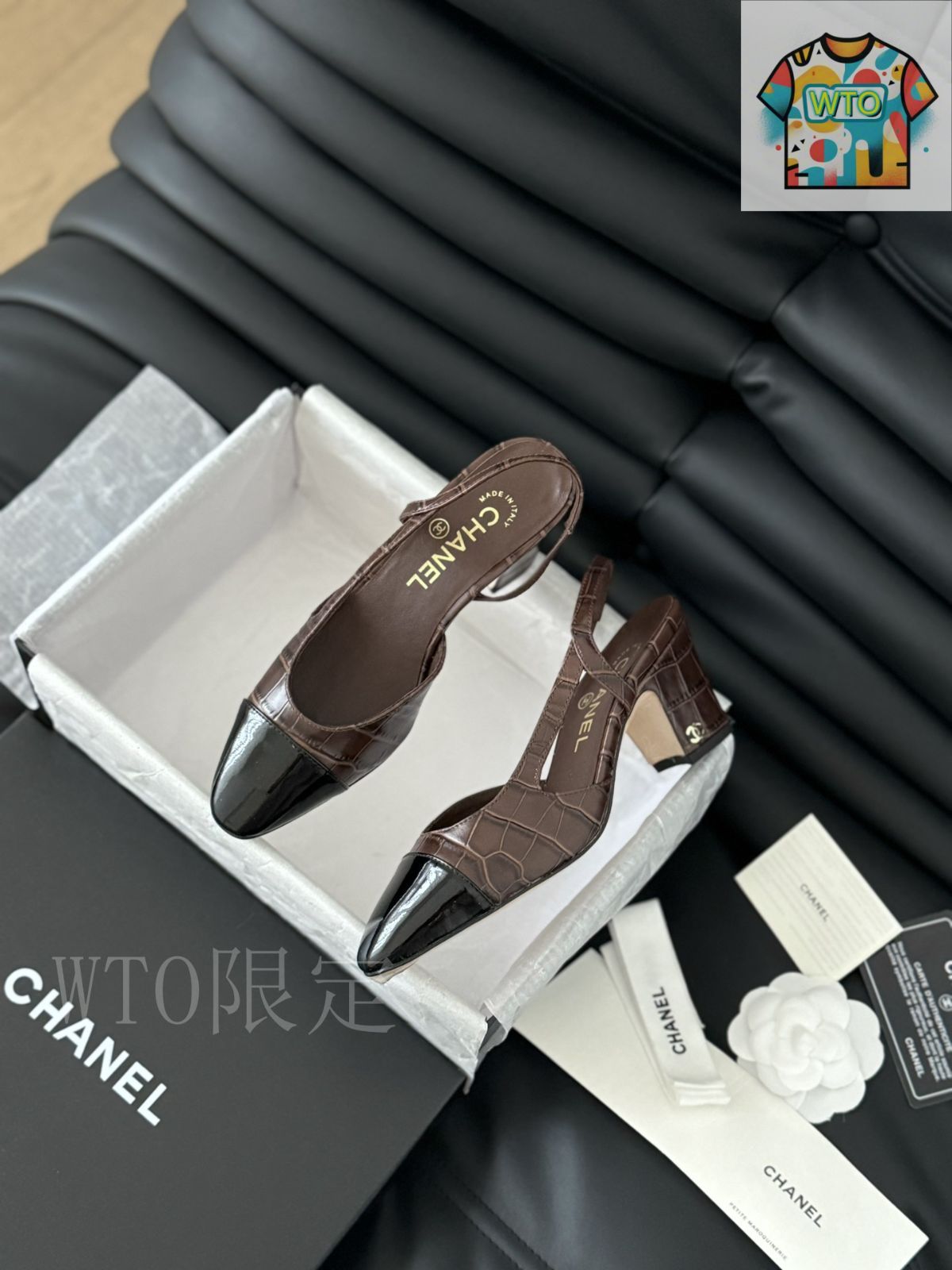 エレガントなパールの輝き♪【CHANEL】 スリングバックサンダル シャネル スリングバック バックレス サンダル16 - メルカリ