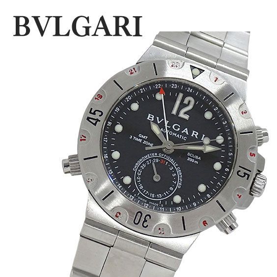 BVLGARI ブルガリ ディアゴノ スクーバGMT メンズ 時計