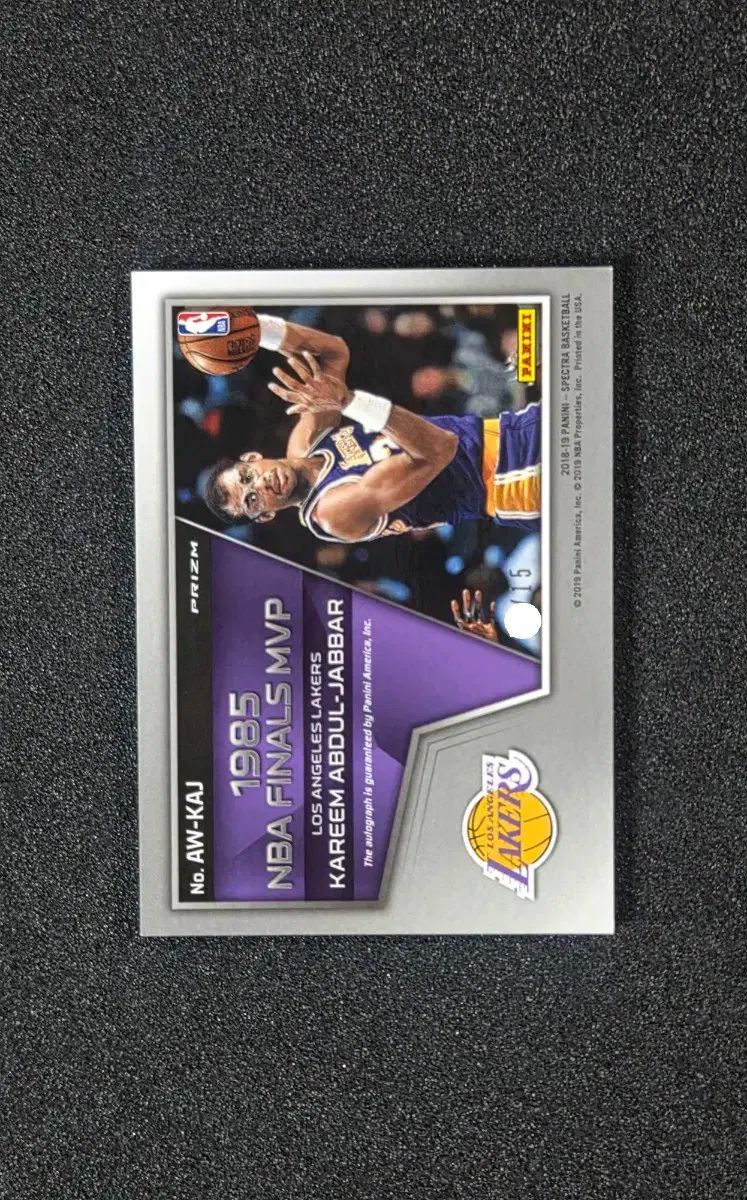 スペクトラ カリム アブドゥル ジャバー 15 MVP サインカード