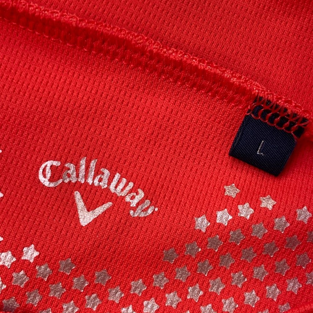 サイズ：L CALLAWAY キャロウェイ レッドレーベル ニットセーター 総柄 レッド系 [240101358508] ゴルフウェア メンズ ストスト キャロウェイ（CALLAWAY）（メンズ）ゴルフウェア ロゴジャ