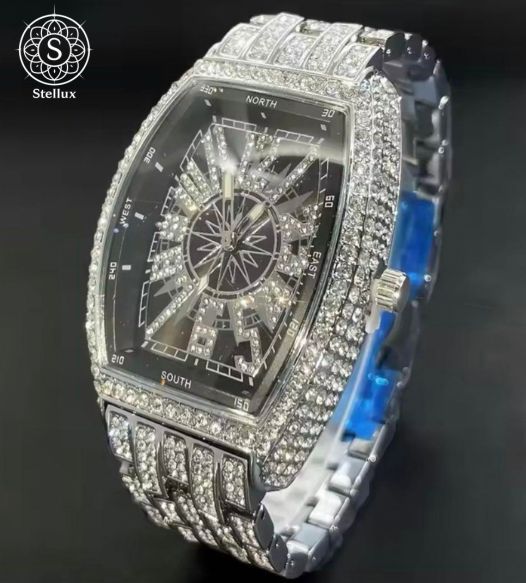  氷の羅針盤 フルアイスアウトウォッチ モデル ブリンブリン腕時計 金属ベルト 時計