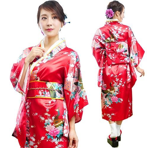 赤地花柄振袖着物　大衆演劇　女型　着流し　コスプレ 赤地花柄振袖着物 大衆演劇 女型 着流し コスプレ 女形 赤絞り風着流し