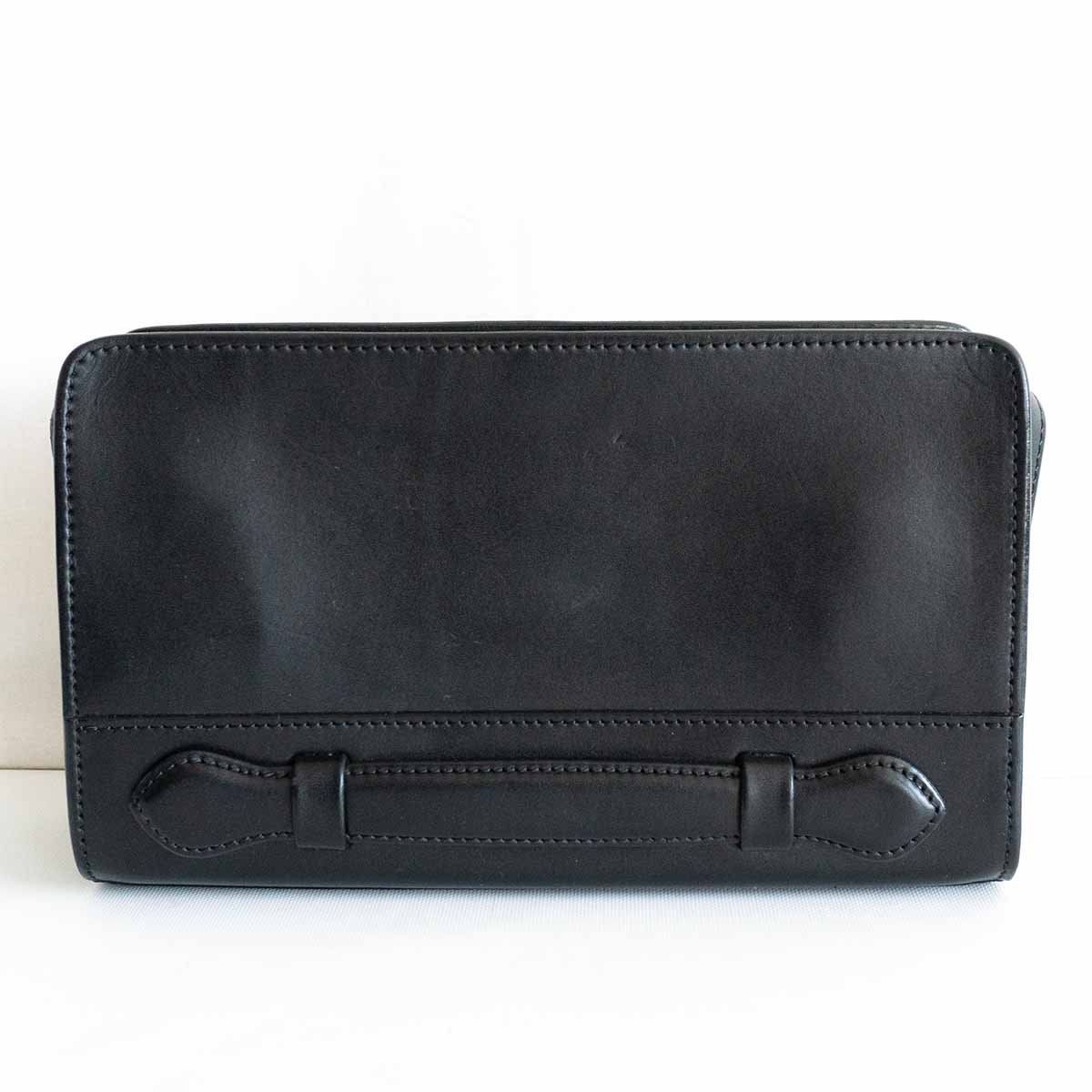 美品】鞄いたがき 【サイドハンドルポーチ 】 レザー クラッチ 美品】鞄いたがき 【サイドハンドルポーチ 】 レザー クラッチ