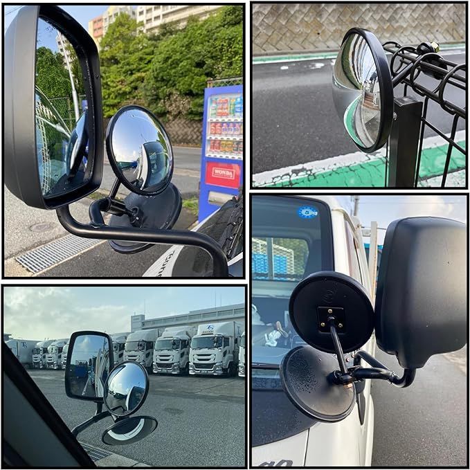 [開封済み未使用品]46WORKS ブラック サイドミラー　鏡面小タイプ 開封済み未使用品]46WORKS ブラック サイドミラー 鏡面小タイプ 開封