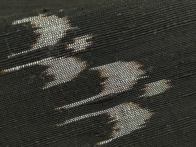 平和屋本店□極上 国指定重要無形文化財 本場久米島紬 手織 九寸名古屋  