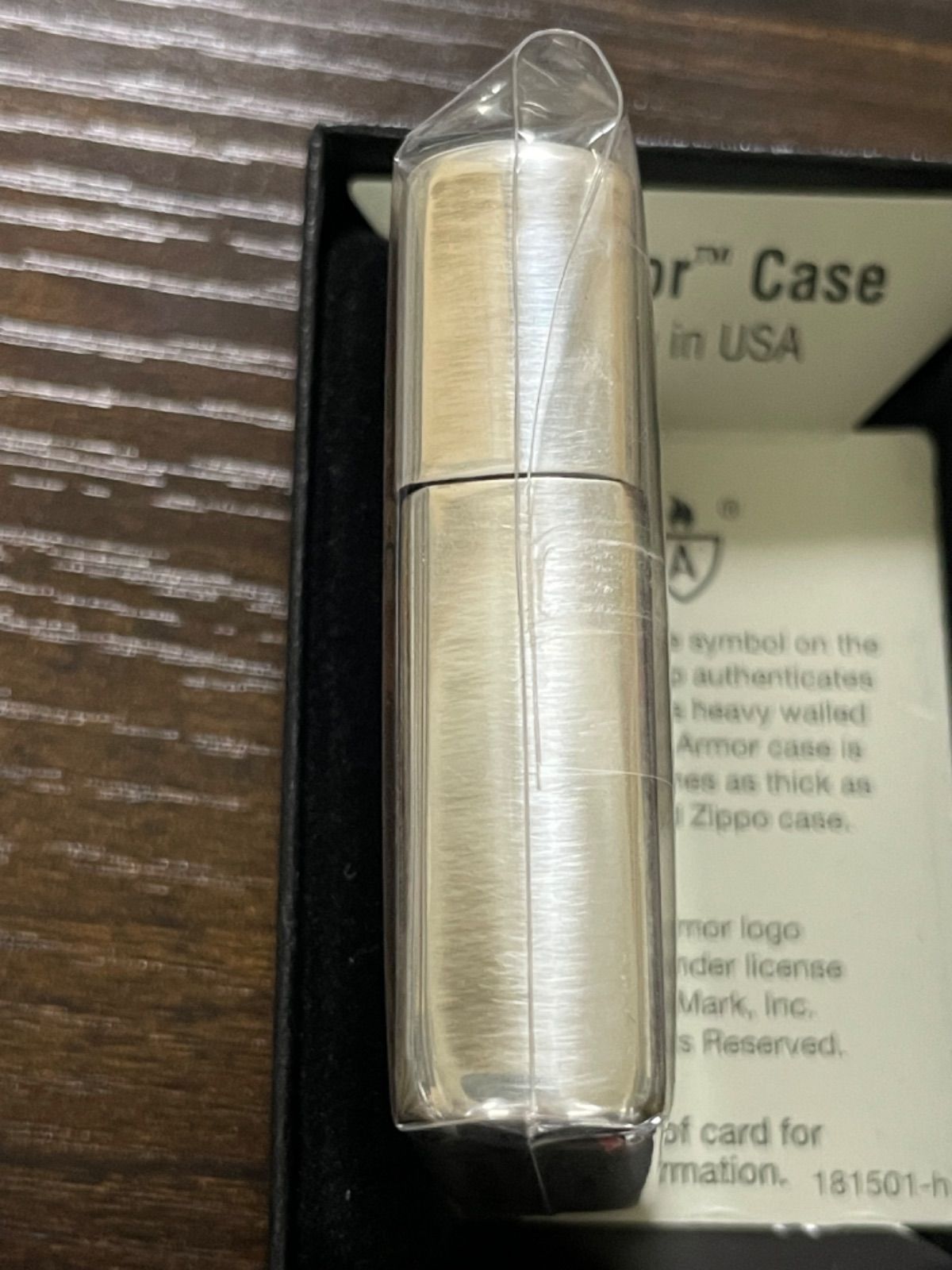 zippo アメリカンスピリット アーマー 木象嵌 限定品 銀燻 ウッド 2018 