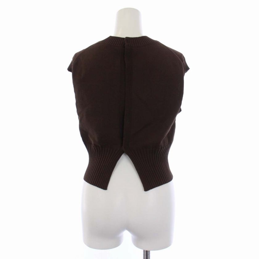オーラリー AURALEE 22SS DRY COTTON KNIT VEST/ ベスト コットン 茶 
