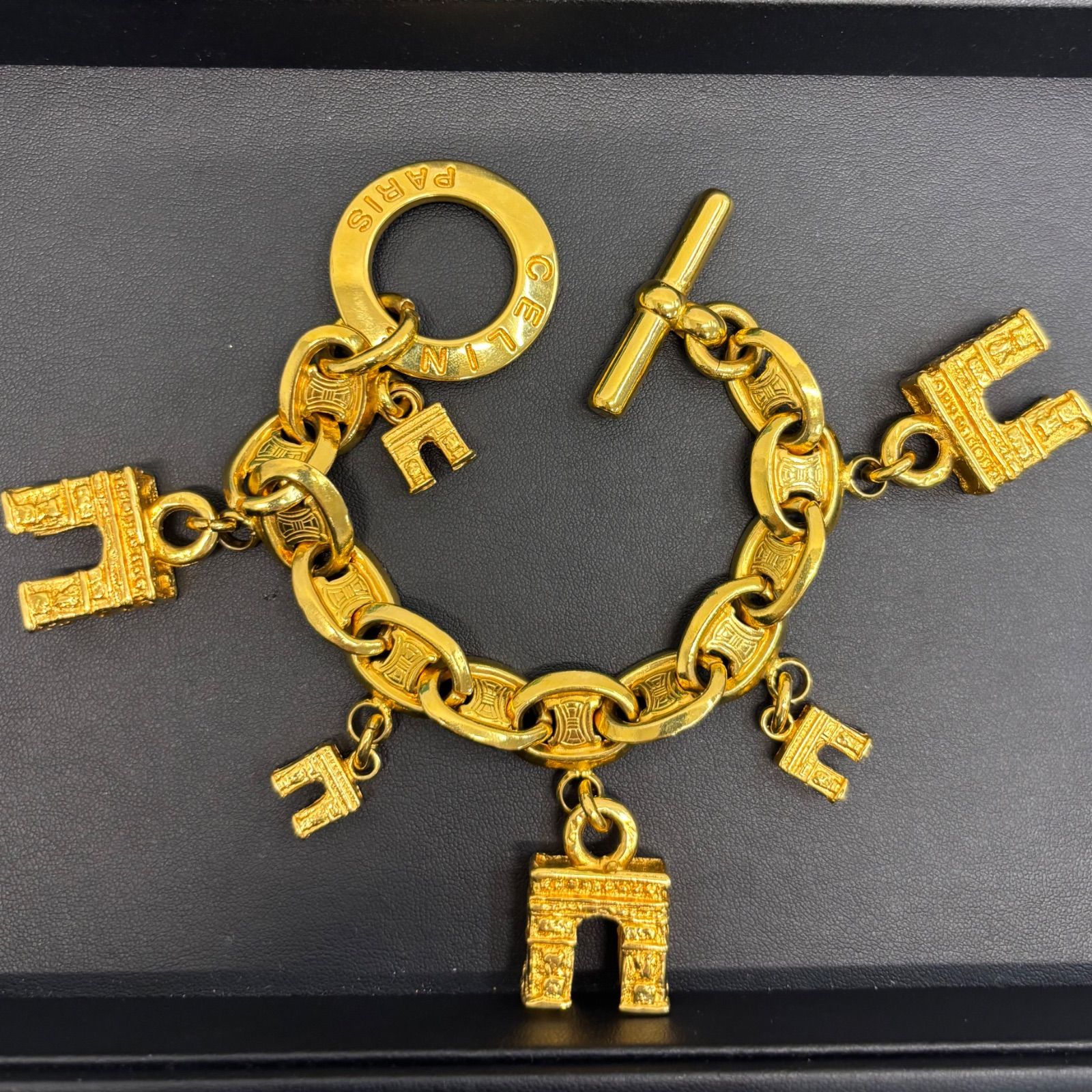 ▪️セリーヌ CELINE ヴィンテージ トリオンフ 凱旋門 ブレスレット