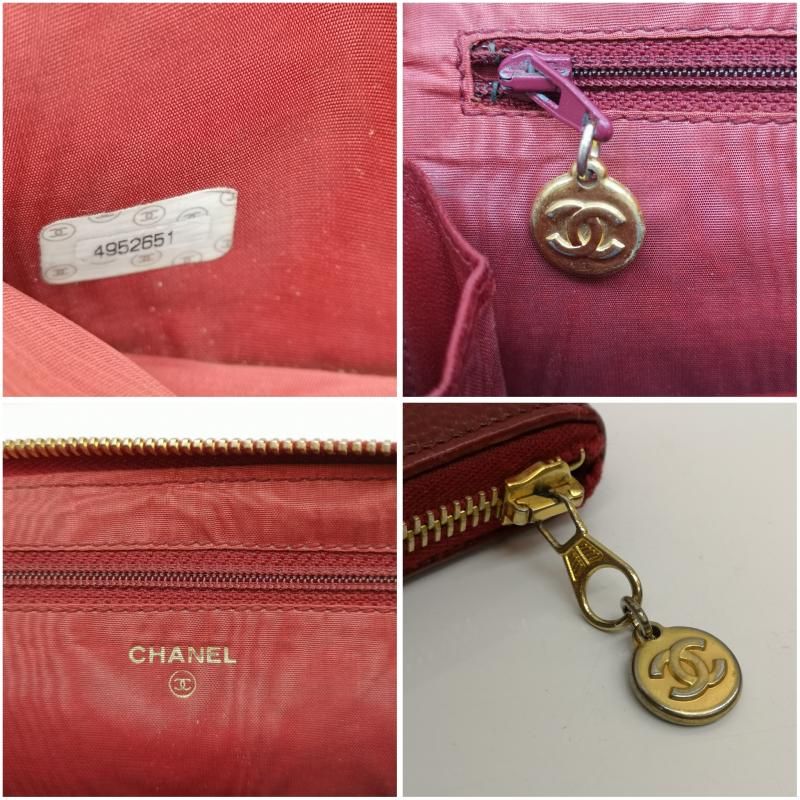 CHANEL シャネル 財布 長財布 90s ヴィンテージ キャビアスキン