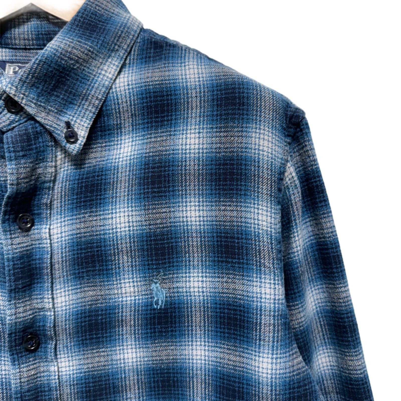 ポロラルフローレン オンブレ チェック シャツ 90s POLO SPORTポロ