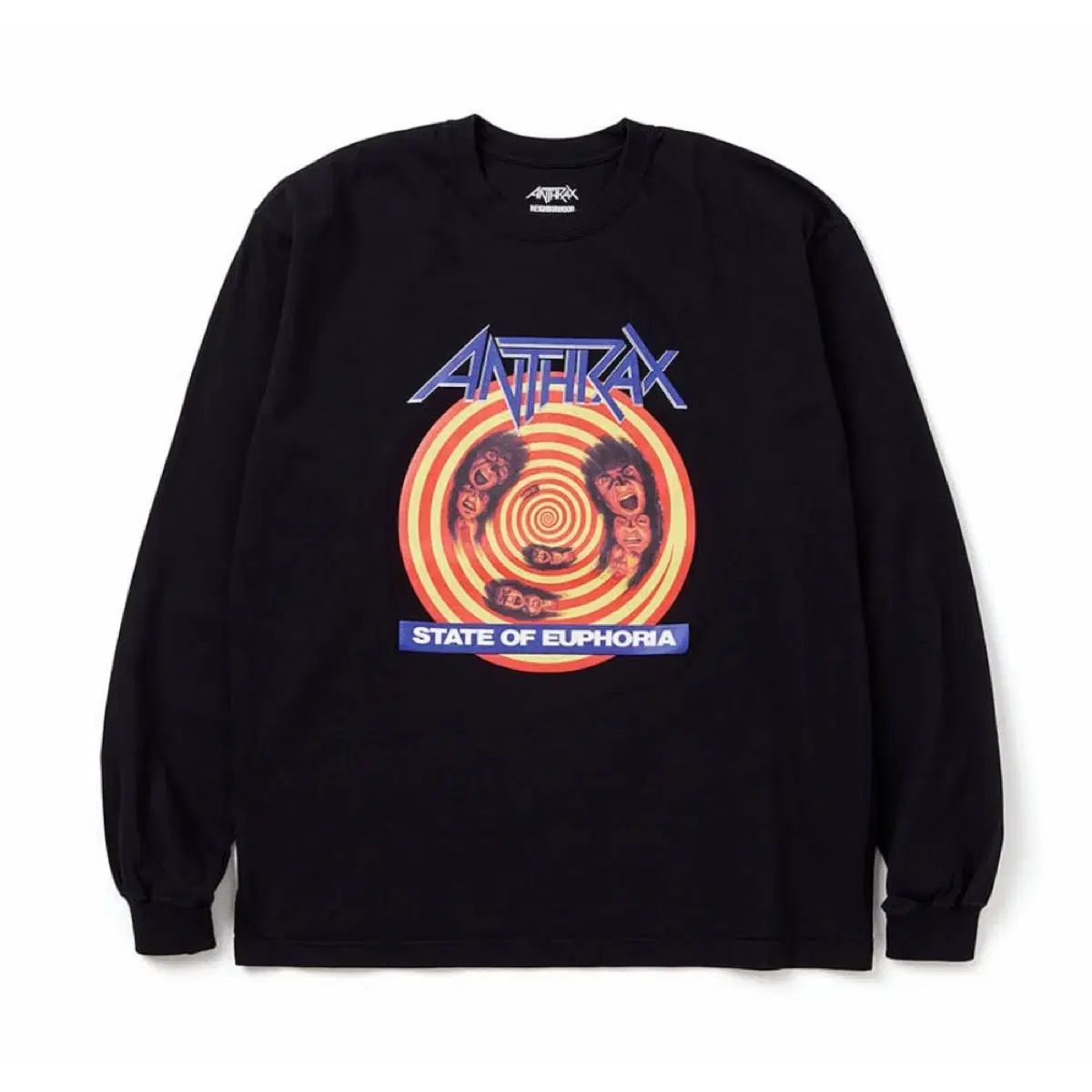M L NEIGHBORHOOD ネイバーフッド X アンスラックス 黒 Tシャツ
