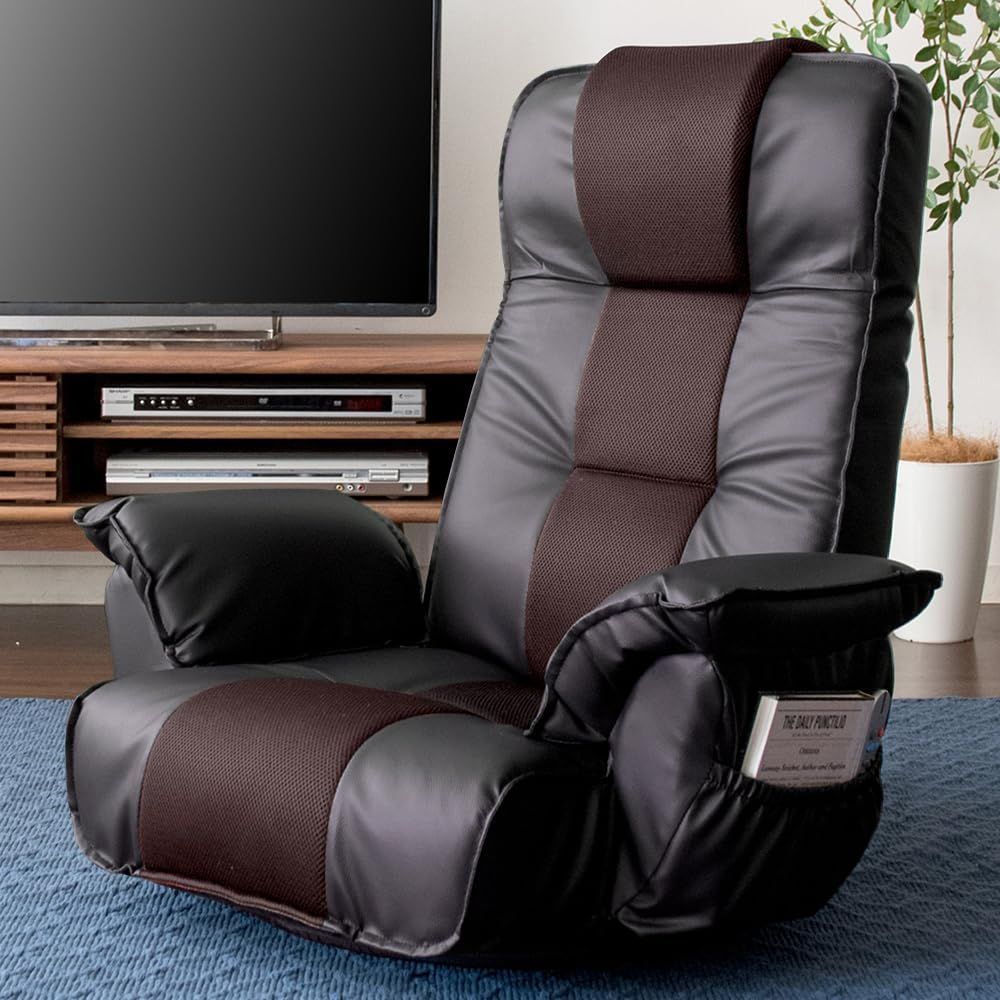 新着商品 アイリスプラザ 座椅子 リクライニングソファ座椅子 ふかふか ヘッド 14段階 背もたれ 14段階 ブラウン 幅79㎝ RLSZ-1160BN