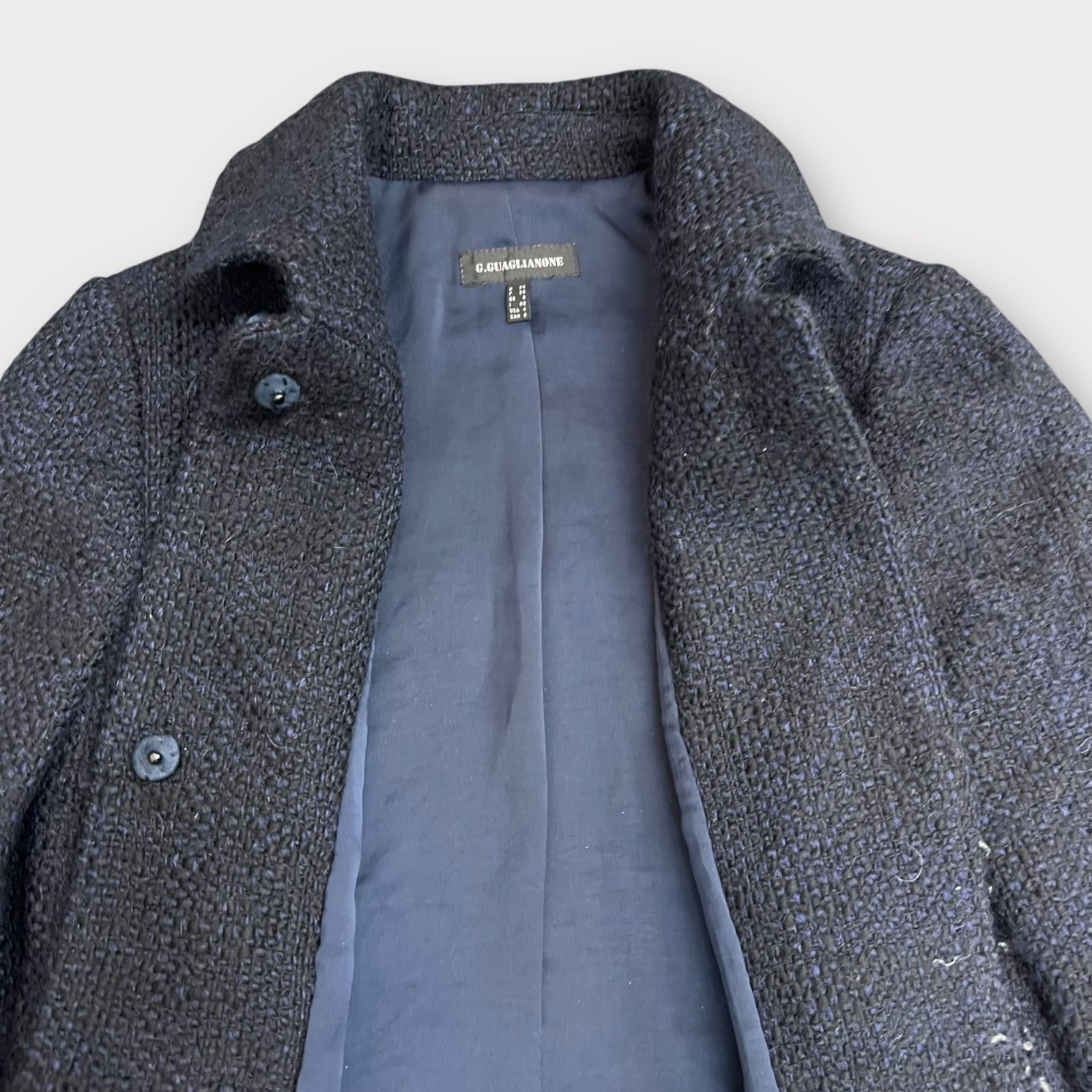 G.guaglianone ウールコート ネイビー 38 Mサイズ アウター コート 