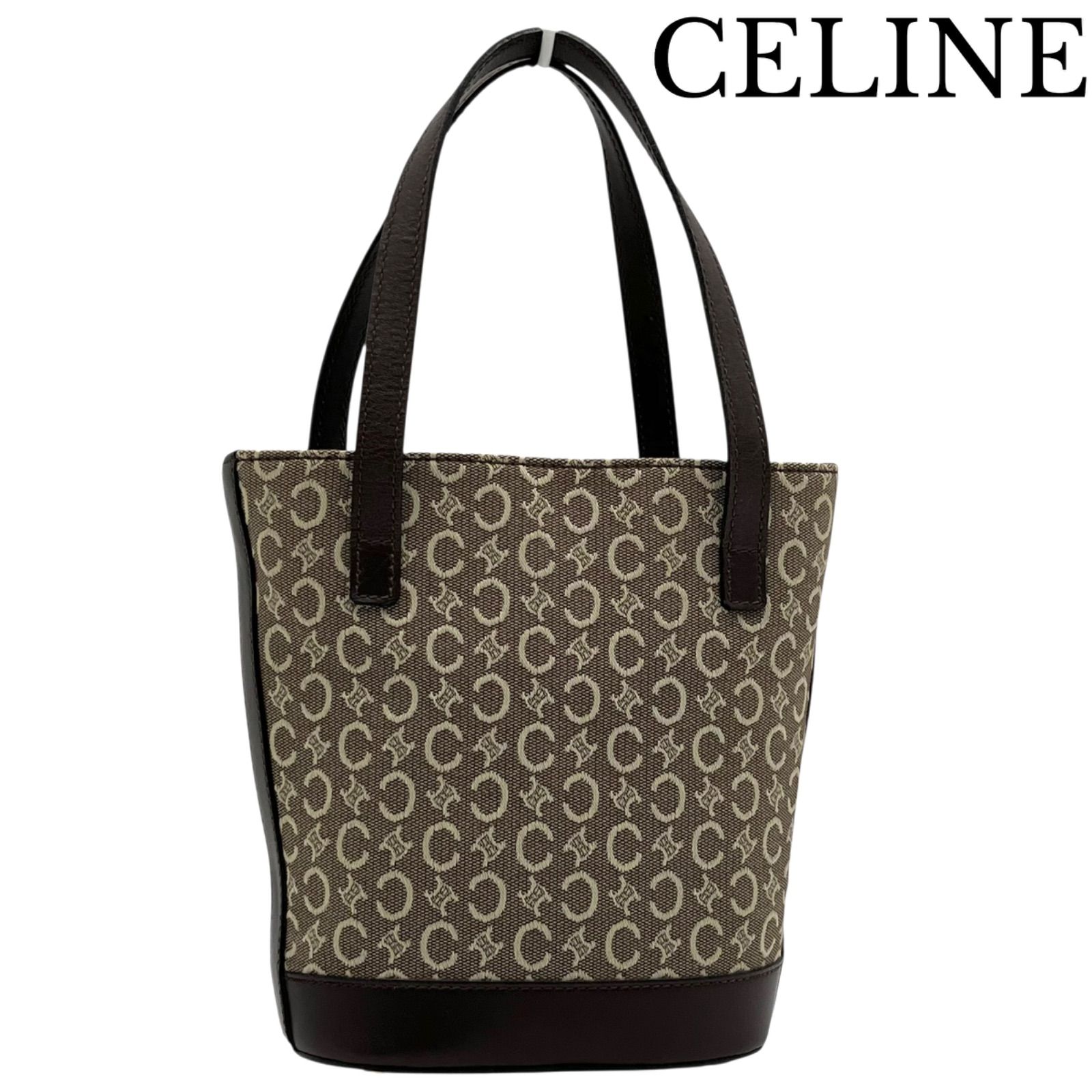 CELINE セリーヌ トートバッグ 肩掛けバケツ型 サルキー キャンバス C 