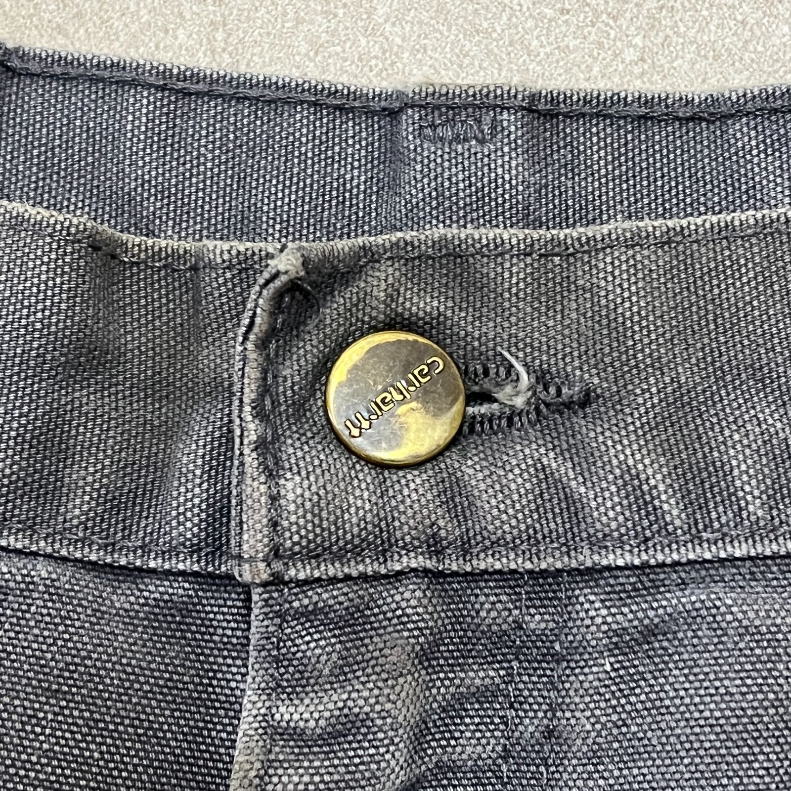 Carhartt ダブルニー　usa製　90s チャコールグレー　美品 carhartt ダブルニー グレー サイズ36×32 - メルカリ