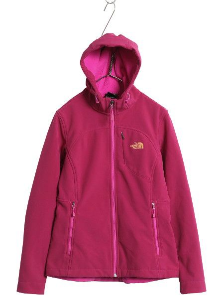 なクーポン配布中! US企画 ノースフェイス APEX ソフトシェル フード パーカー ジャケット レディース M 裏 フリース フルジップ ストレッチ ジャンパー 防風