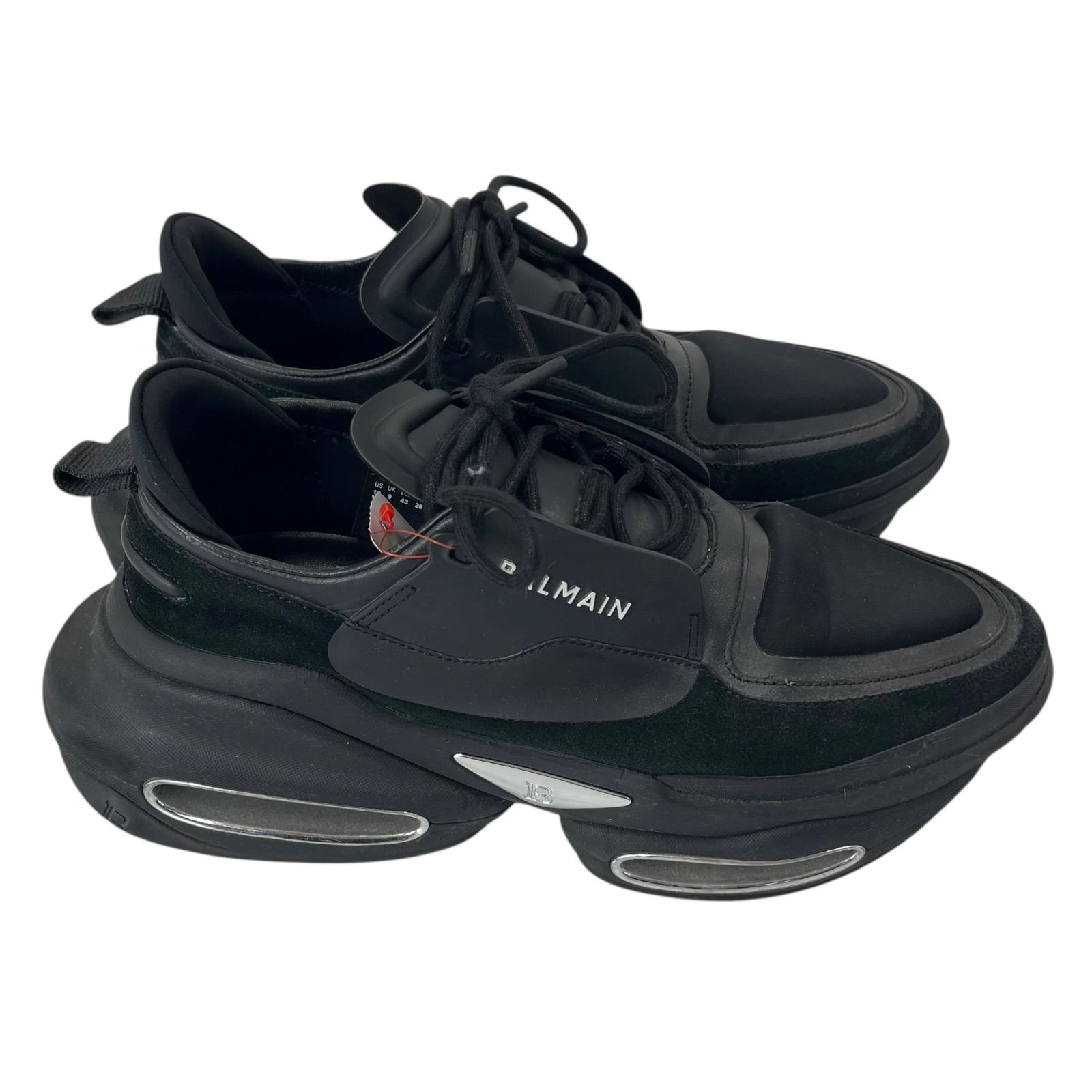 BALMAINバルマン ロートップブラック黒 スニーカー43 (27.5cm前後) BH1