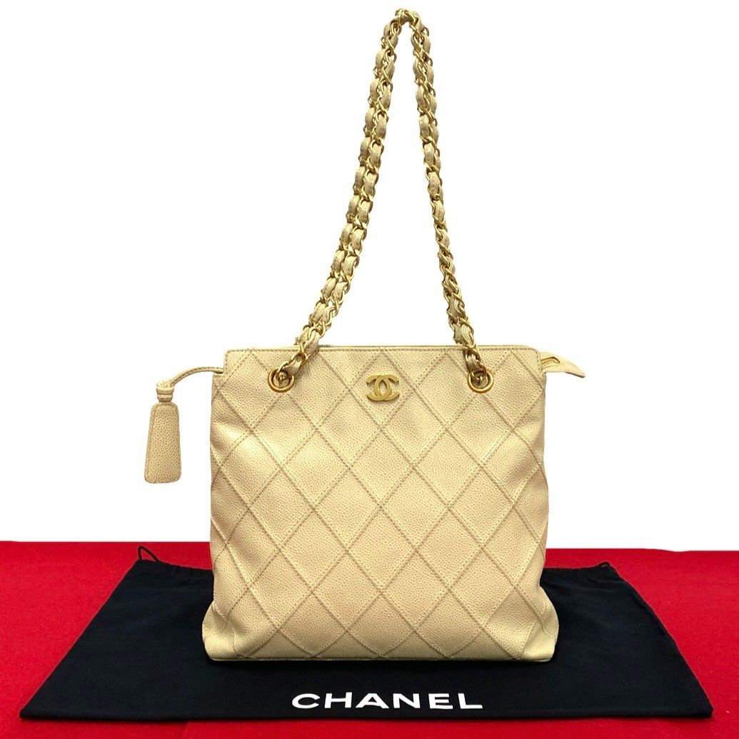 極 美品 シールあり 6番台 CHANEL シャネル ビコローレ キャビアスキン 