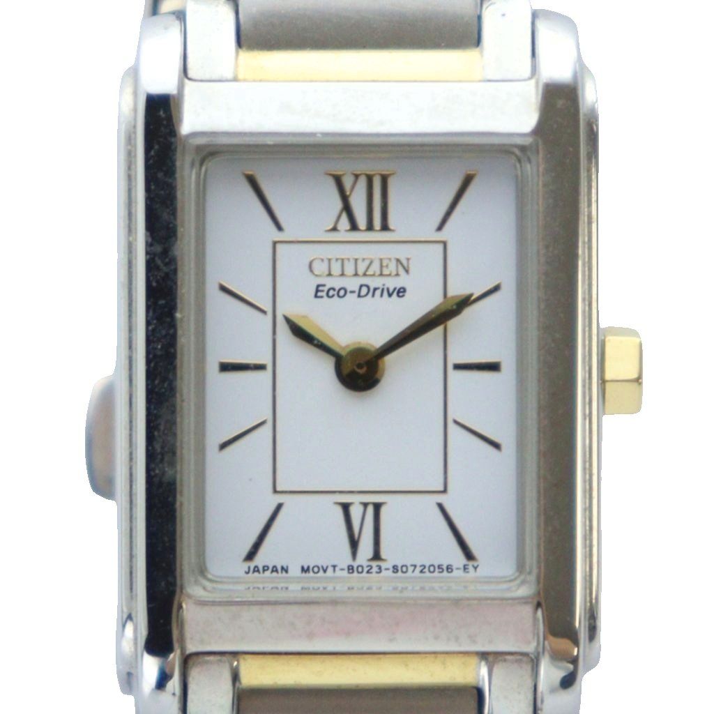 シチズン CITIZEN 腕時計 ウォッチ エコドライブ ロゴ スクエア 白文字  