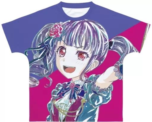 Tシャツ 宇田川あこ Ani-Art 第4弾 フルグラフィックTシャツ ネイビー×ピンク ユニセックスXXLサイズ 「BanG Dream! ガールズバンドパーティ!」