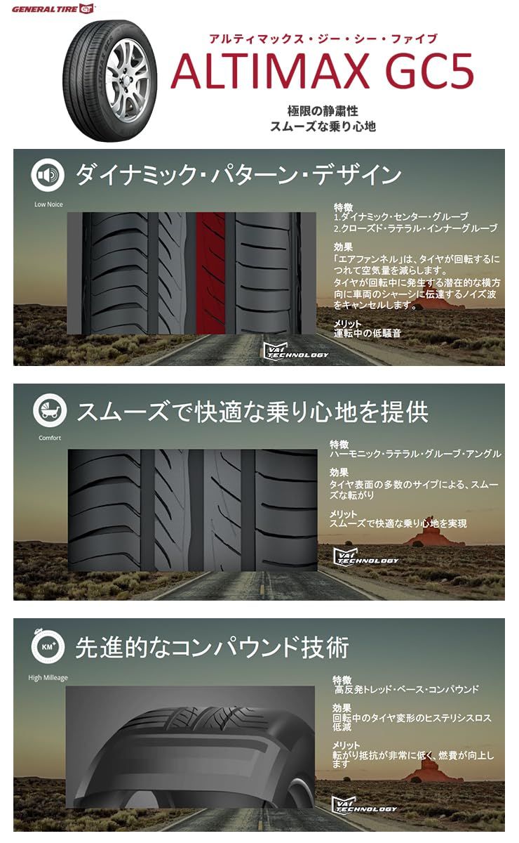 コンチネンタル ゼネラル CONTINENTAL GENERAL 185 65R15 88H AltiMax GS5 1本