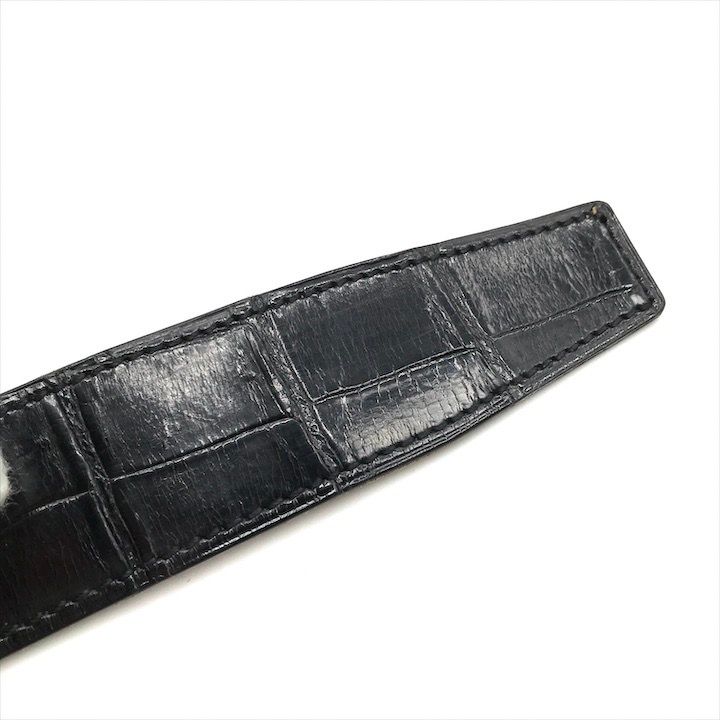 HERMES エルメス コンスタンス H ベルト クロコ ブラック マルL刻印 服飾小物 k1570 HERMES エルメス コンスタンス H ベルト クロコ ブラック マルL刻印
