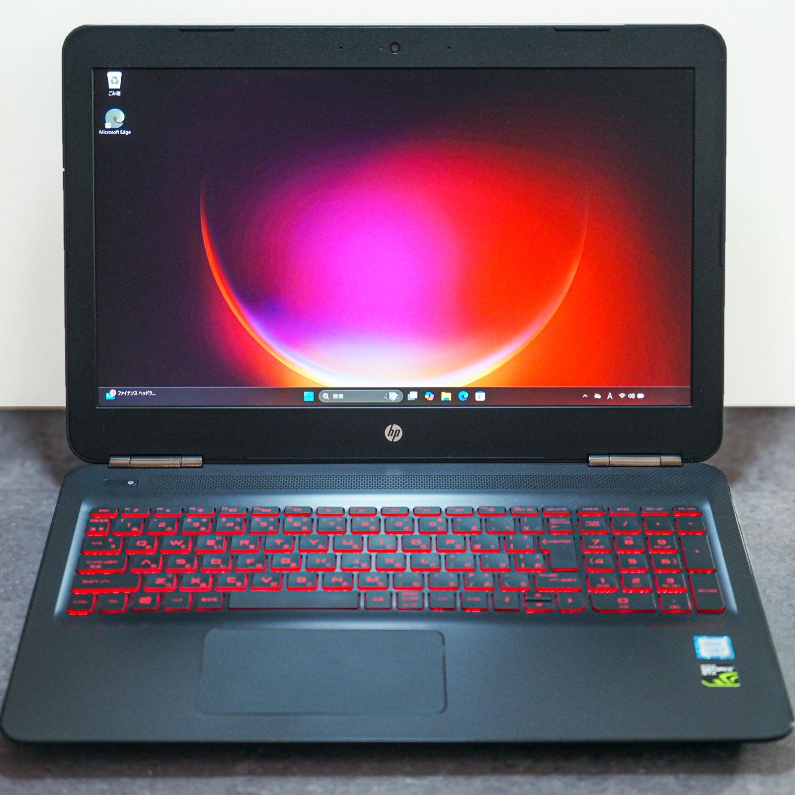 HP Omen ゲーミングノート、UHD(4K) 3840×2160、16GBメモリ、1TB + 