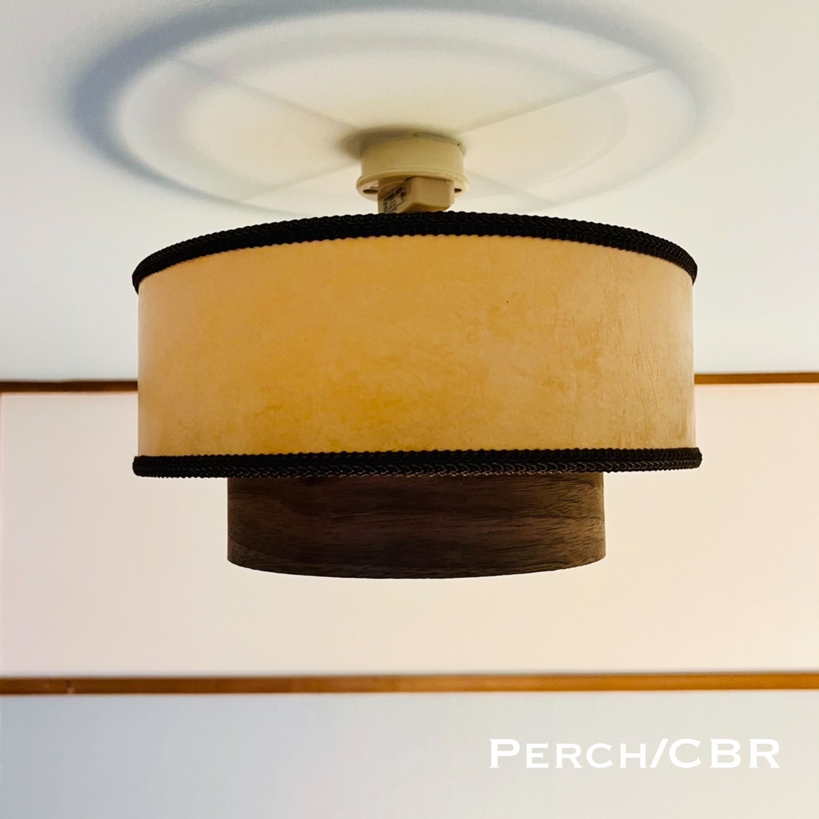 天井照明 Perch/CBR シーリングライト E26 LED レトロインテリア 天井照明 Perch/CBR シーリングライト オイルパーチ紙