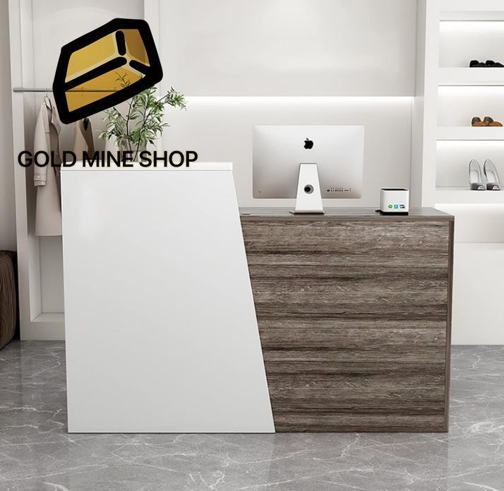 レジカウンター レジ 受付 カウンター テーブル 木製 大型 フロント