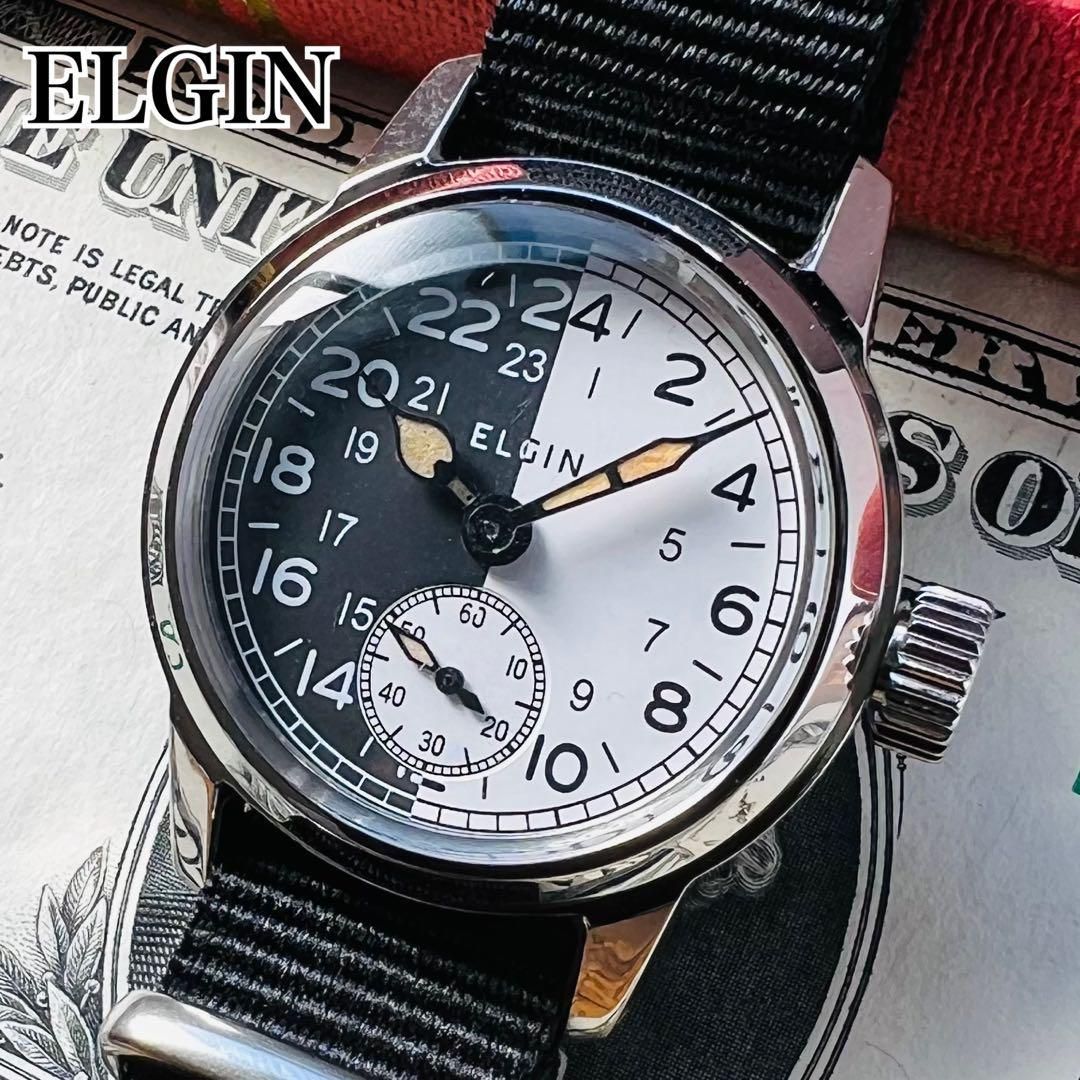 アンティーク 腕時計 ELGIN エルジン メンズ 極美品 手巻き 動作良好