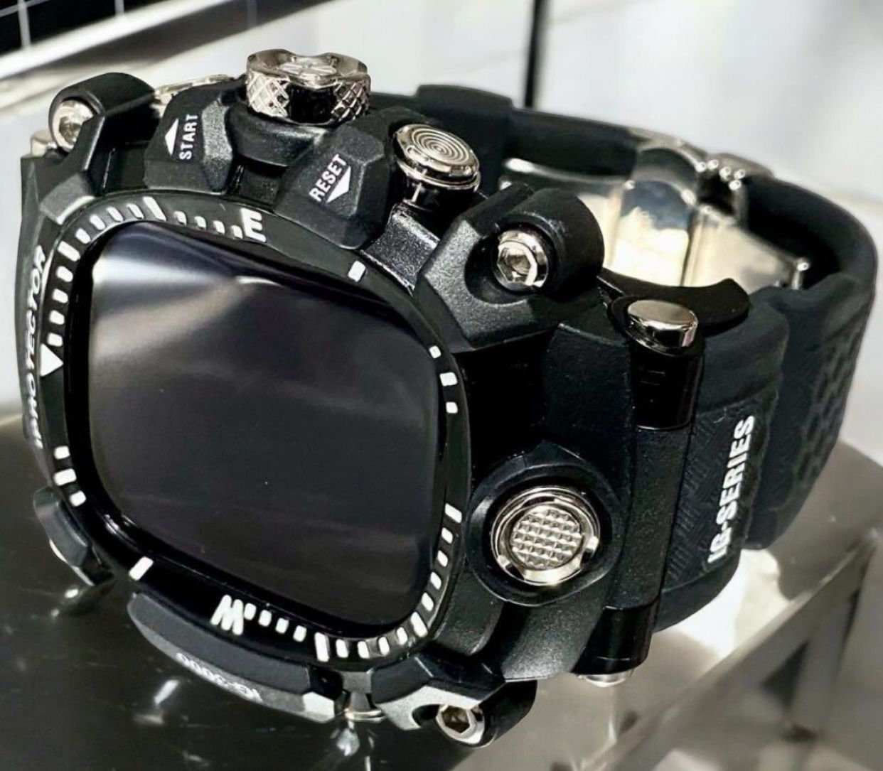 Watchカバーケースアップルウォッチラバーベルトバンド シルバー