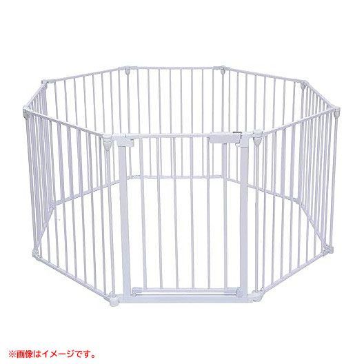 D3074◆ PETTOM 犬 サークル 折りたたみ 工具不要 ゲージ パネル8枚 ホワイト PE-06-16