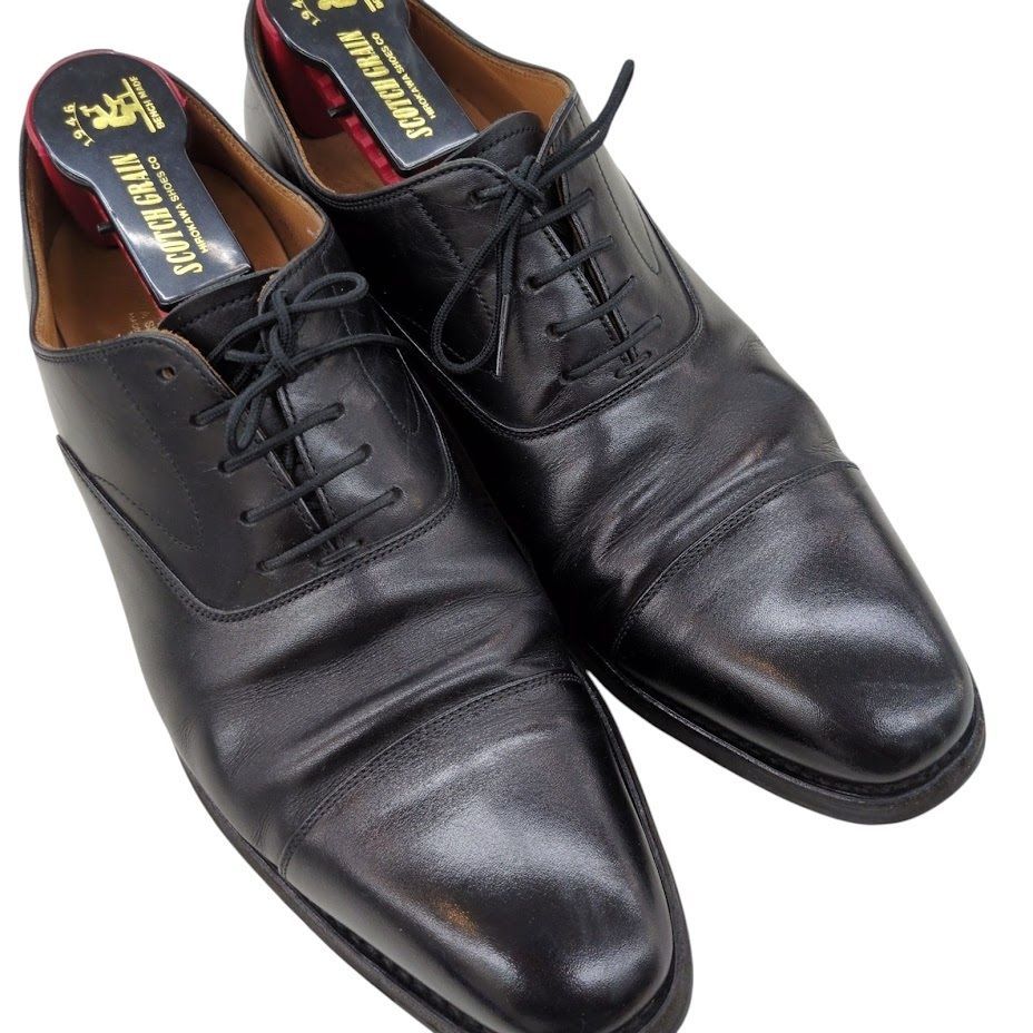 スコッチグレイン 匠シリーズ 内羽根ストレートチップ 黒 25cm scotch