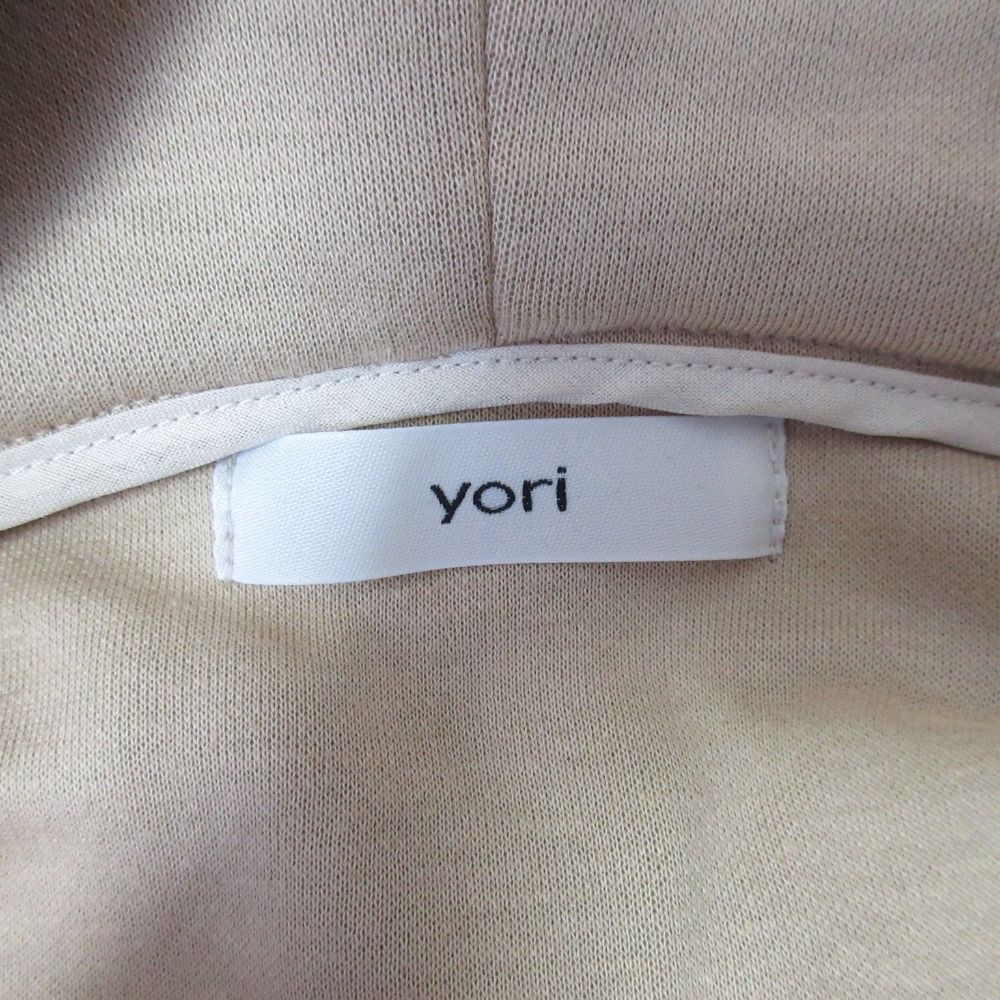 美品 yori ヨリ バックダブルフレアジップパーカー フーディー