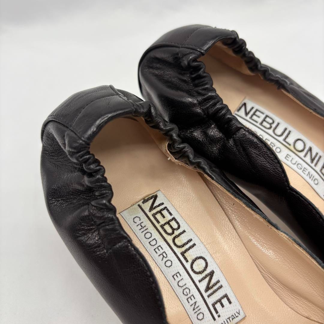 ネブローニ　スエードパンプス　ブラック　黒　36 NEBULONIE ネブローニ パンプス ブラック 36 NEBULONIE ネブローニ