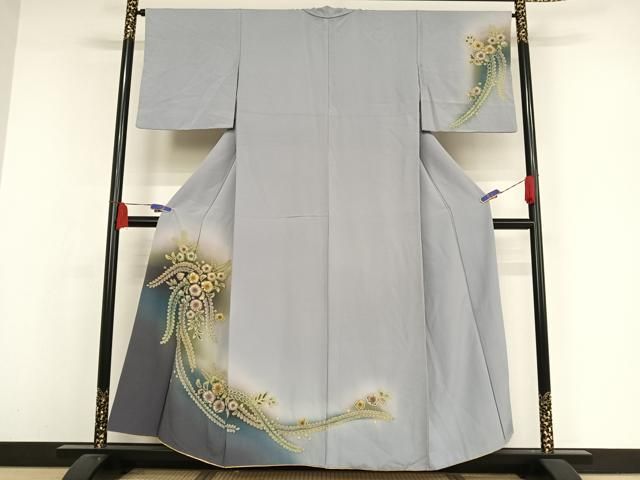平和屋着物●訪問着 絞り 辻が花 暈し染め 正絹 AAAX0178np
