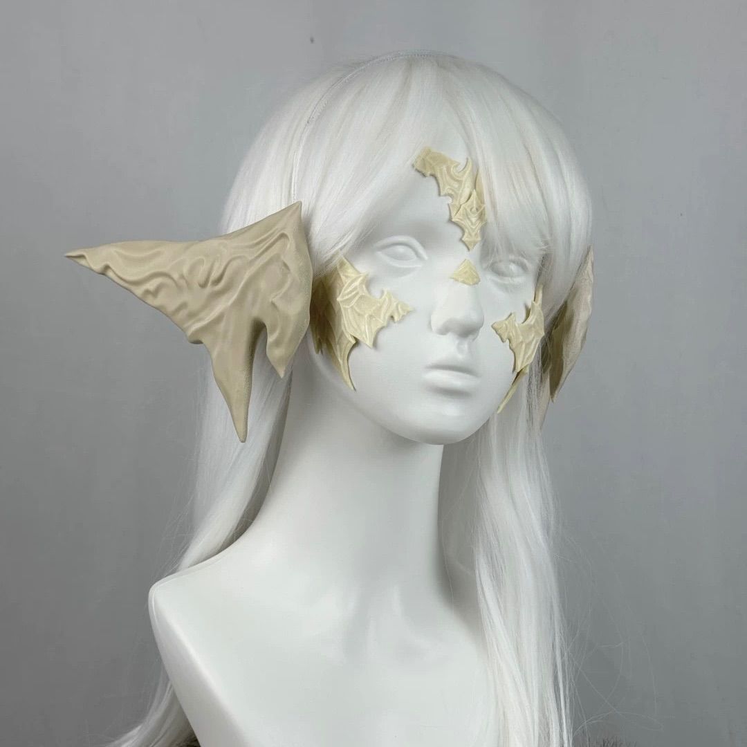 FF14 アウラ 羽角 ウィッグ 鱗 尻尾 セット FF14 アウラ 羽角 角・鱗 コスプレ 小道具 - メルカリ
