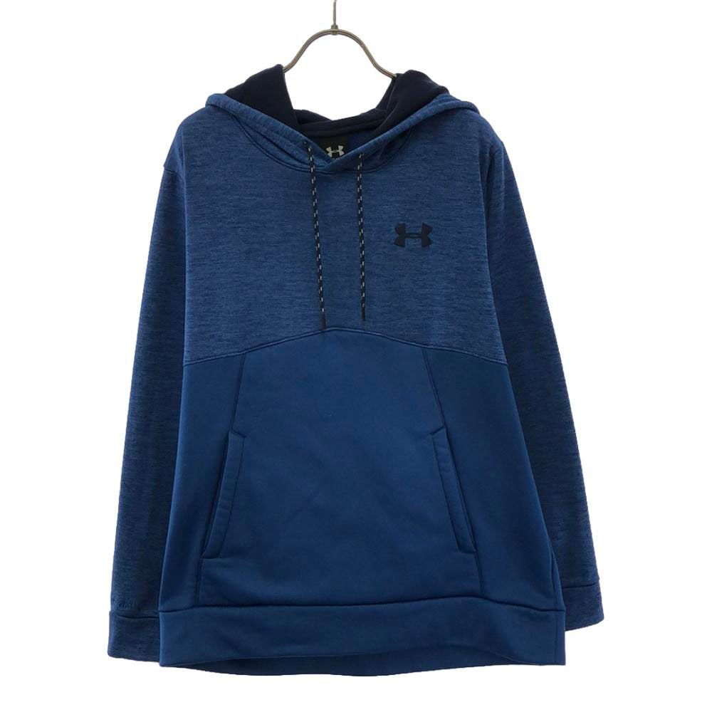 アンダーアーマー 長袖 スウェットパーカー LG ブルー UNDER ARMOUR 裏フリース メンズ