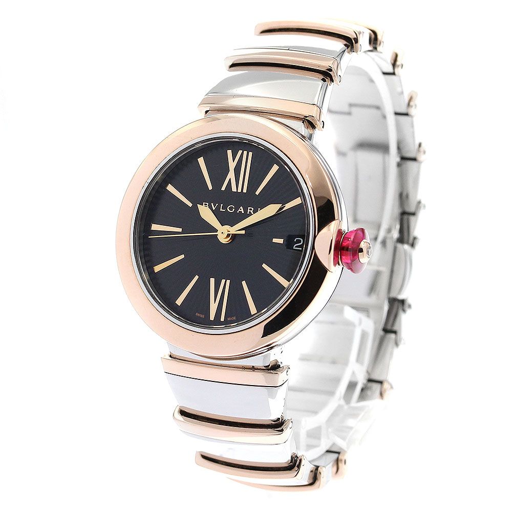ブルガリ BVLGARI LUP33SG ルチェア デイト 自動巻き レディース良品_  