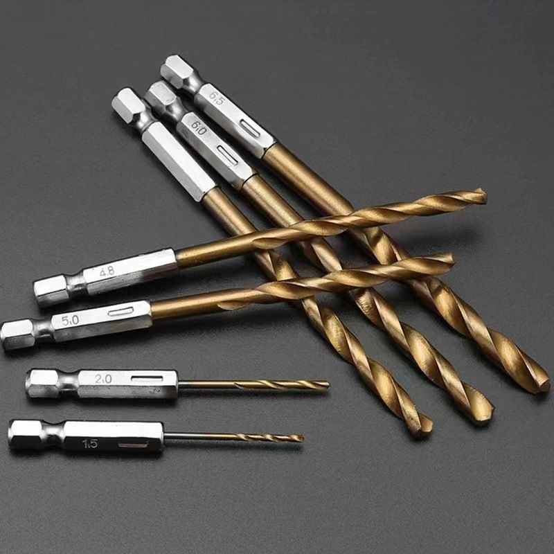 ドリルビット 13本セット 六角軸 6.35mm 高精度 ハイス鋼 チタンコーティング DIY 業務用 穴あけ 鉄・ステンレス対応 thumbnail 5
