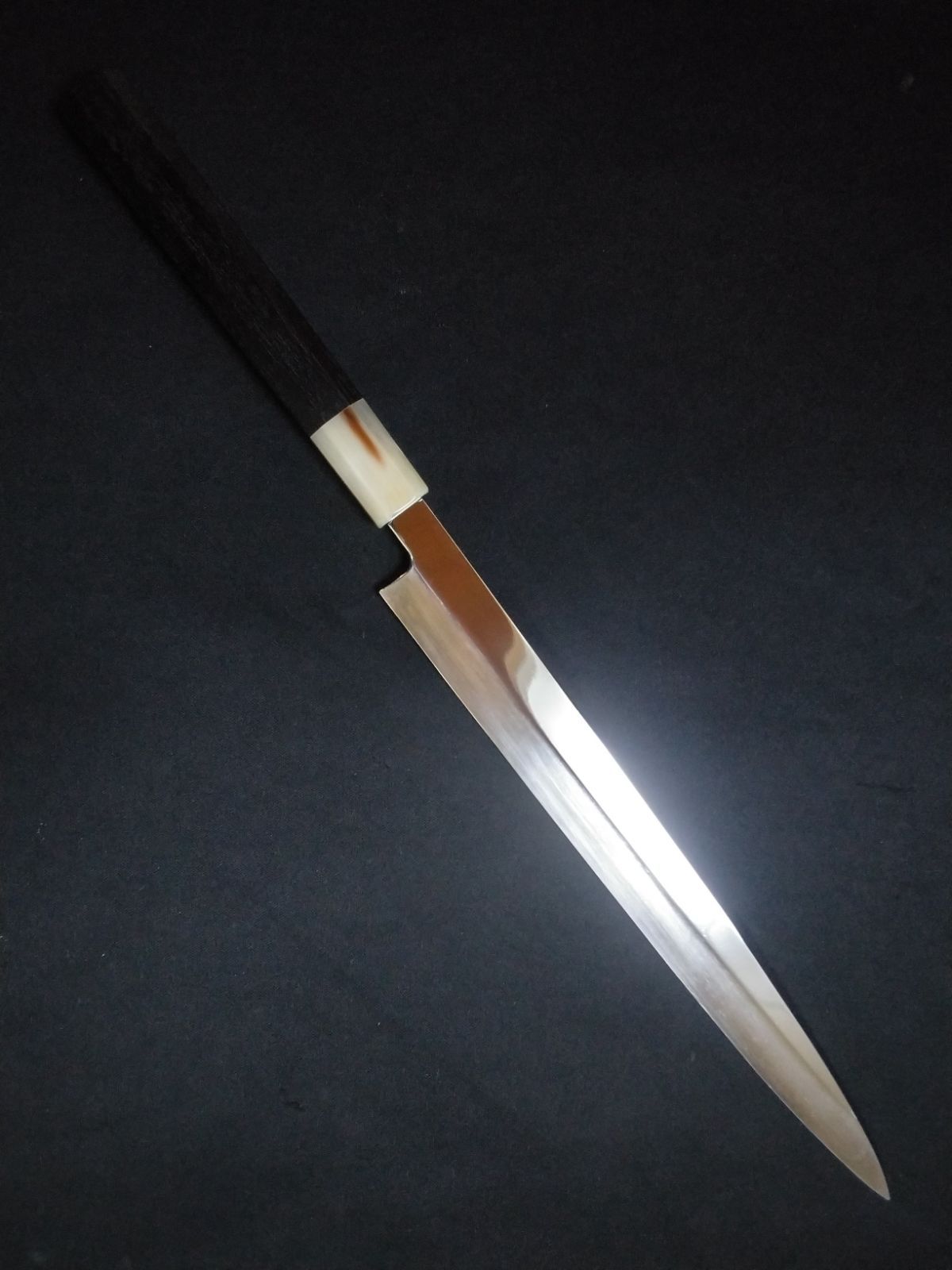 新品 超鋼スーパー本焼 六寸 包丁 切付型 黒檀 上下白水牛