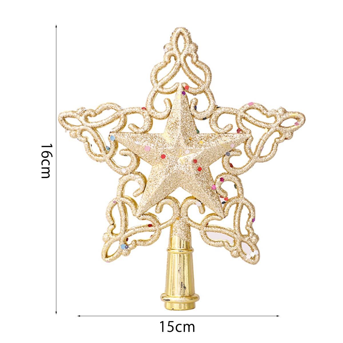 【即日発送】ツリートップスター クリスマス トップスター クリスマスツリークリスマスツリースノーフレーク 20cm クリスマスツリー 星 クリスマス飾り デコレーション スター (Bゴールド)