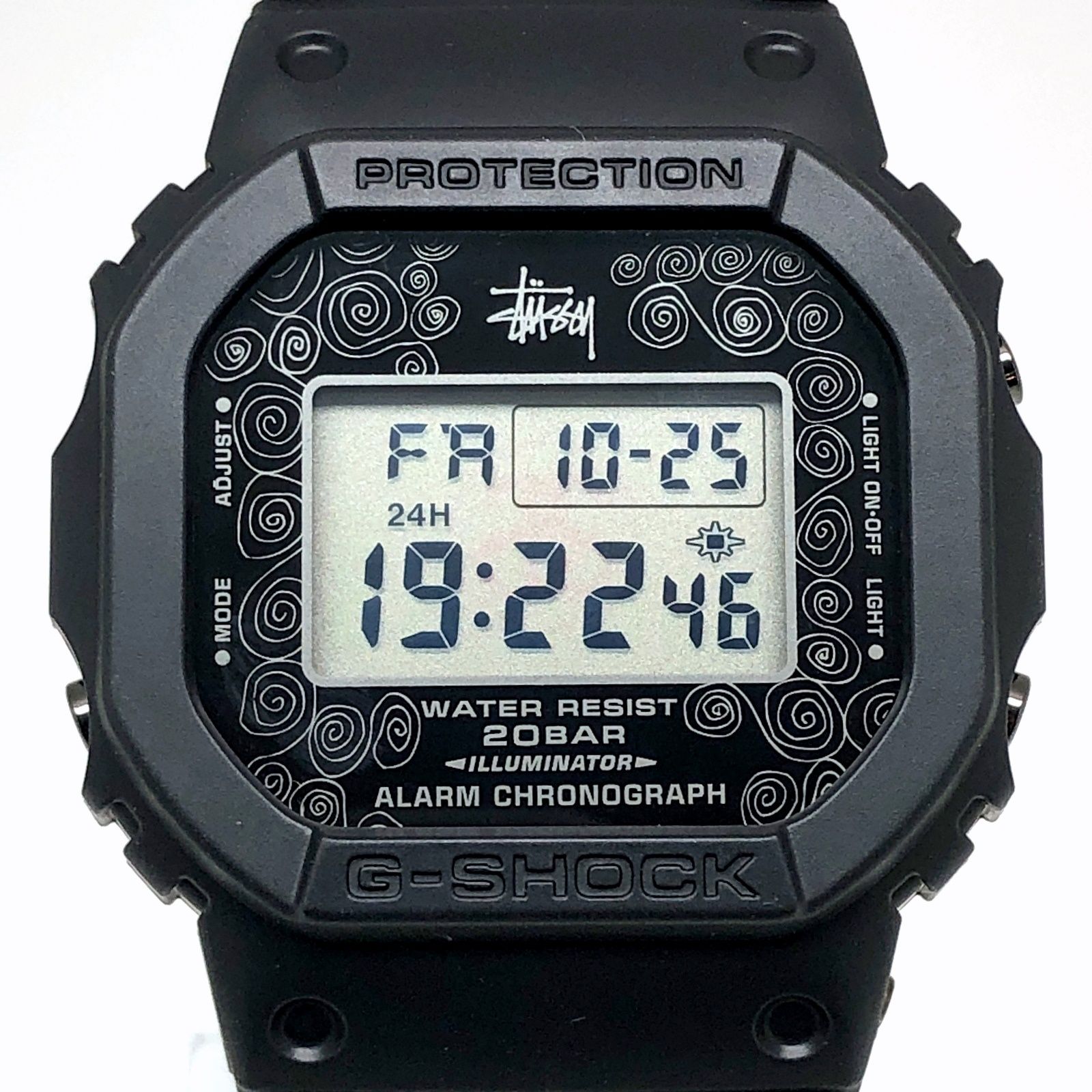 G-SHOCK ジーショック DW-5000ST-1 STUSSY Gショック25周年記念 第3弾 シャネルロゴEL 2008年6月発売