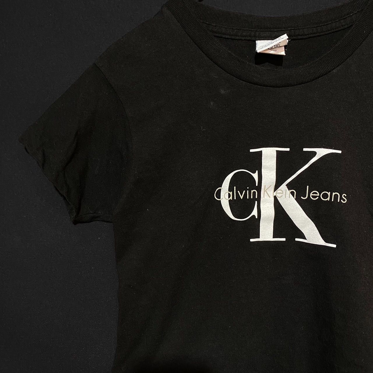 CALVIN KLEIN ロゴ クロップドTシャツ ブラック 送料関税込 