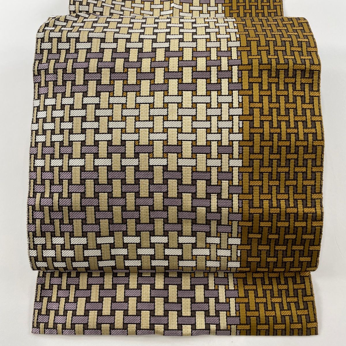 絹咲紬 裂き織 八寸名古屋帯 高光織物 正絹 マルチカラー 長め Q502 絹咲紬 裂き織 八寸名古屋帯 高光織物 正絹 マルチカラー 長め Q502