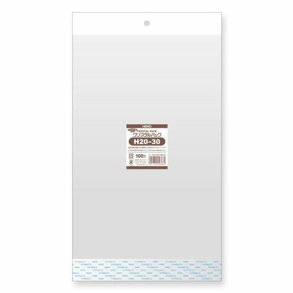 まとめ買い シモジマ HEIKO OPP袋 クリスタルパック H20-30 ヘッダー付き 100枚 幅200×高300 30 30mm 006748000 ×3セット