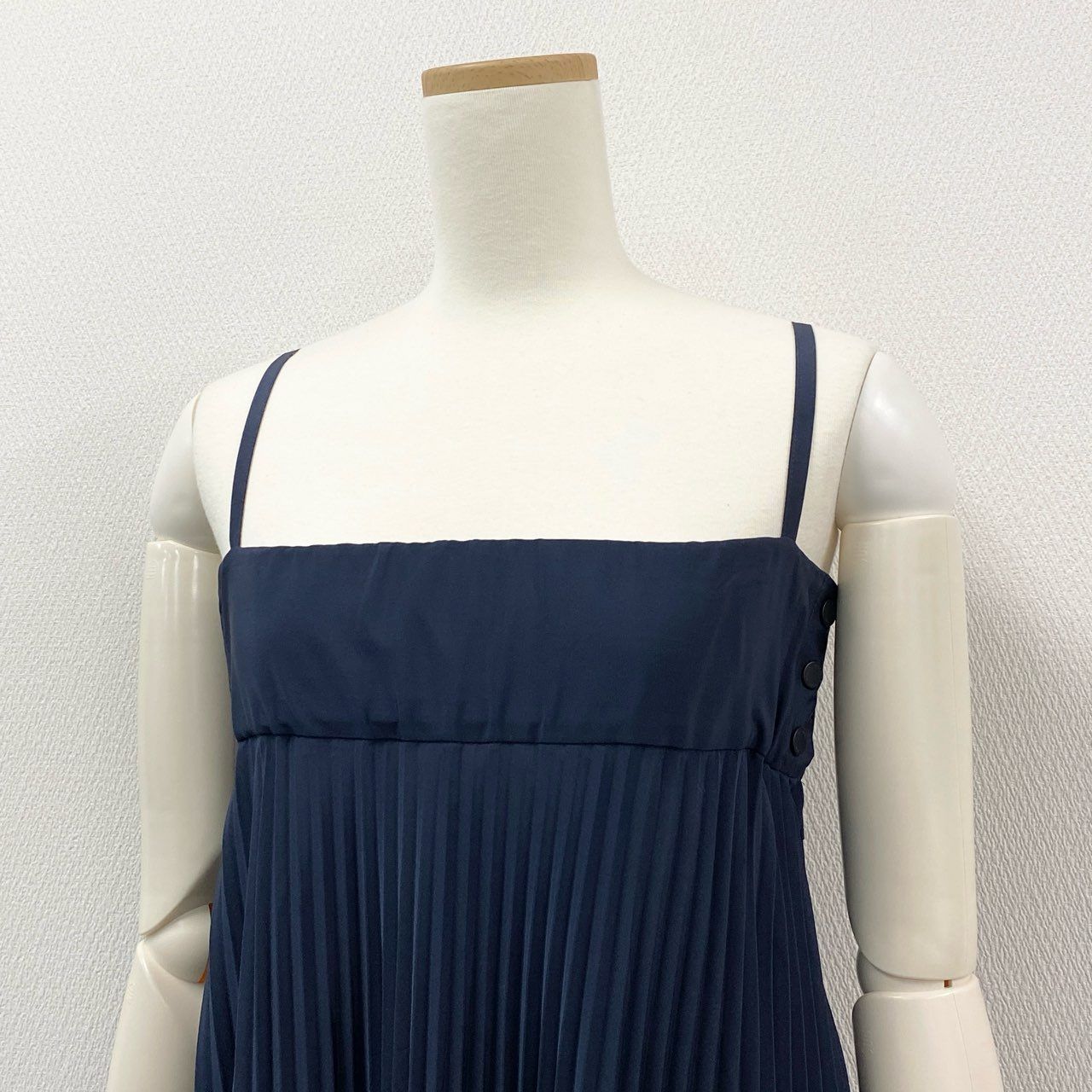 HYKE ハイク・プリーツタフタ キャミワンピース ドレス・サイズ2 20j6 HYKE ハイク TAFFETA PLEATED MAXI DRESS プリーツ キャミ