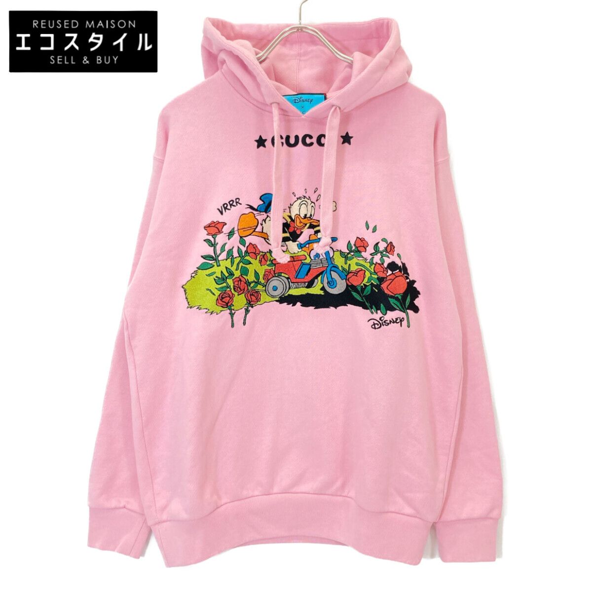 GUCCI グッチ ×ﾃﾞｨｽﾞﾆｰ 615061 ﾋﾟﾝｸ ﾄﾞﾅﾙﾄﾞﾀﾞｯｸ 刺繍ﾊﾟｰｶｰ XS