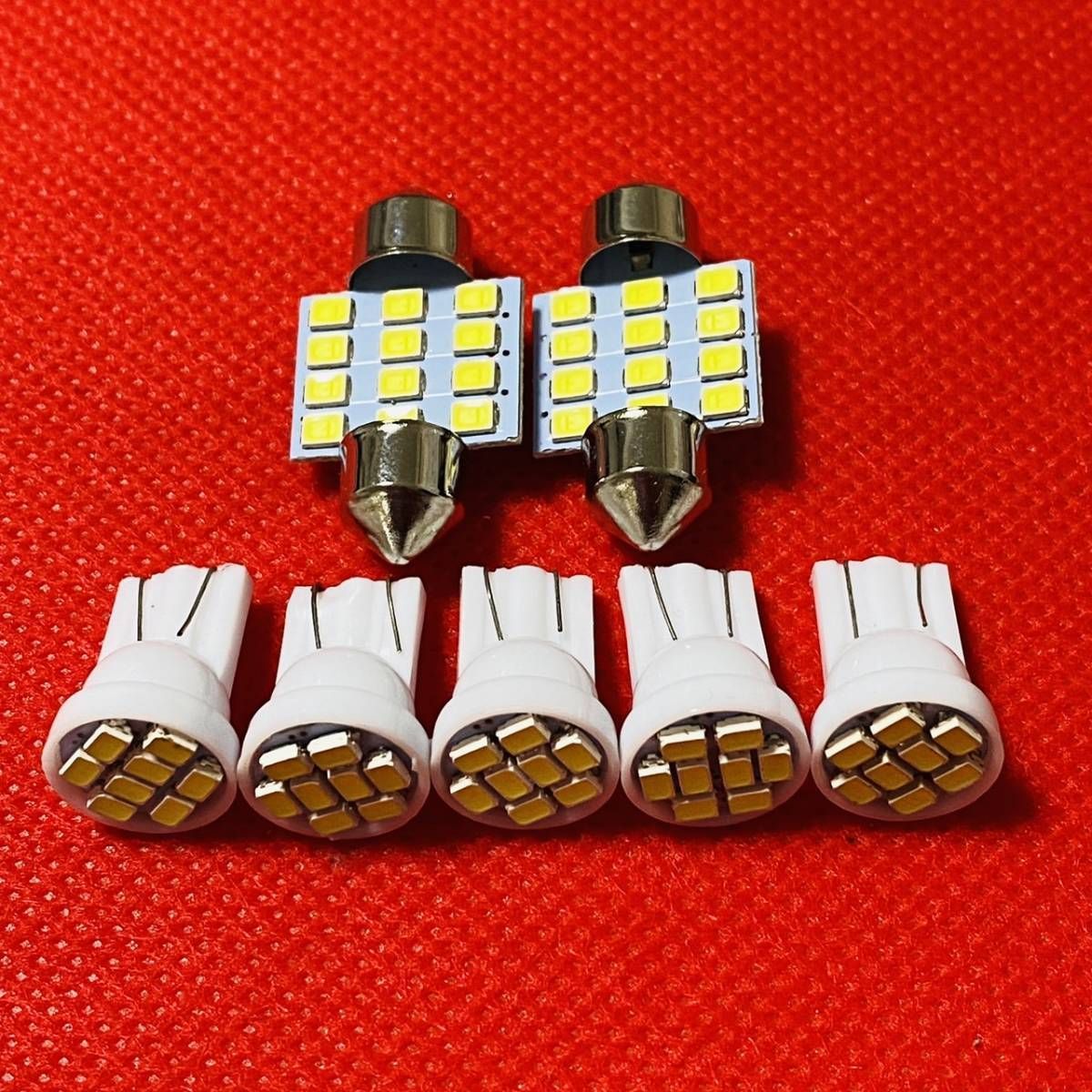 タント カスタム L375S/L375/L385/L385S T10 LED 室内灯 ナンバー灯 ルームランプセット ホワイト ダイハツ 純正球交換  送料無料 カスタム パーツ 車検対応