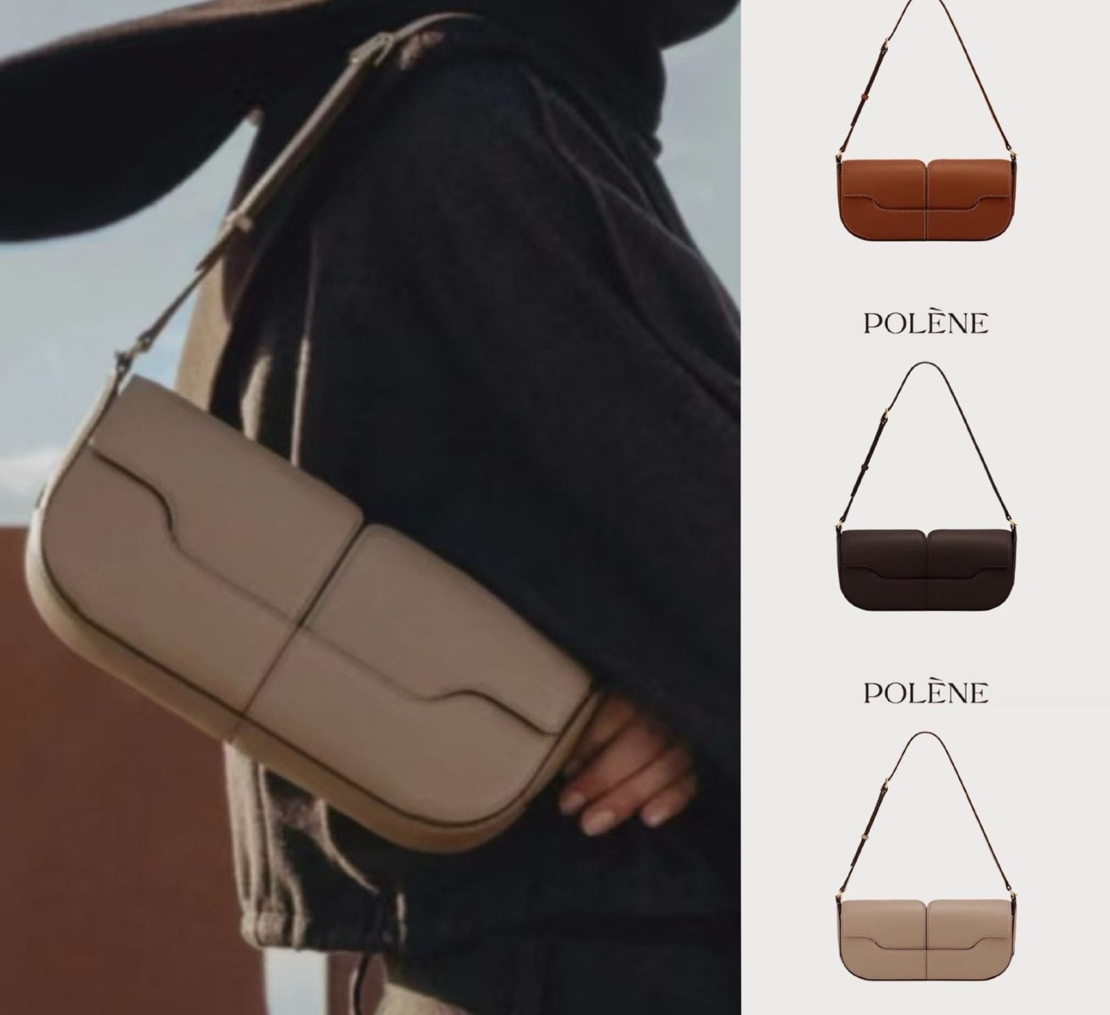 【POLENE】Osmoエディション ブラック スムースエクリュステッチ Polène | 手袋 - Osmo - ブラック スムース エクリュステッチ